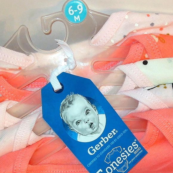 NWT Gerber 5 Pack Ballerina/Bunny Theme Short Sleeve Onesies Set☆6-9mo☆ - Picture 10 of 15